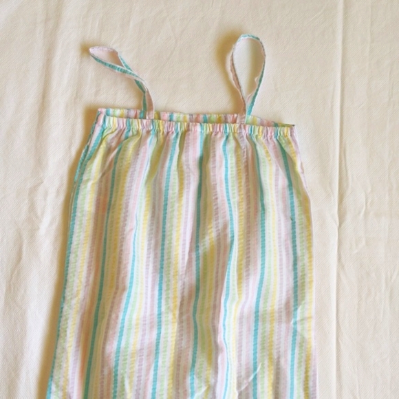 joe fresh pastel rainbow stripes seersucker jumpsuit 18-24 months baby girl - Picture 9 of 9